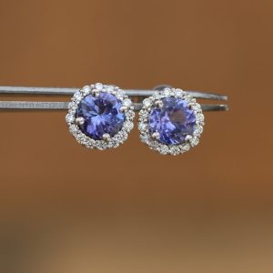 tanzanite-diamond-halo-earrings